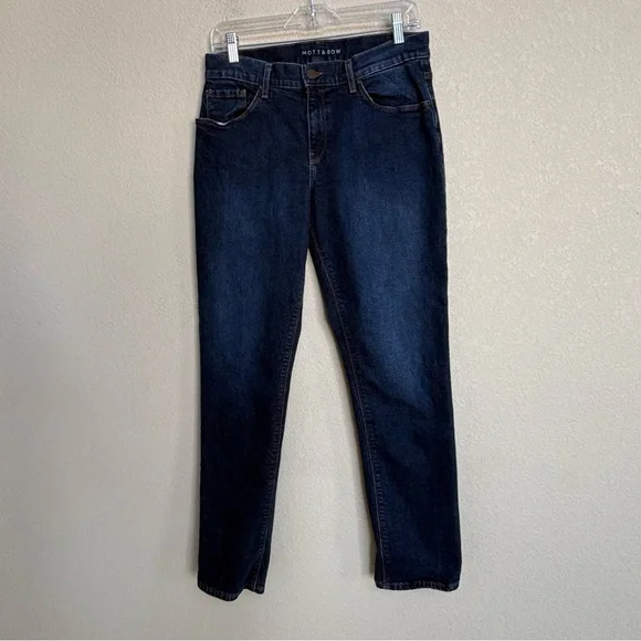 Mott & Bow Boyfriend Dark Blue Jeans Women’s 29 High Rise Classic Straight - Picture 3 of 9